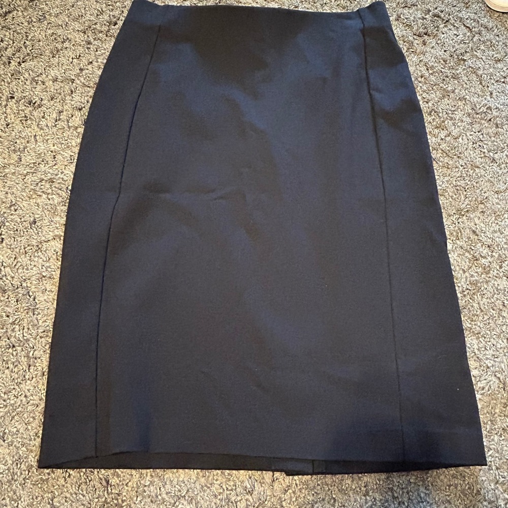 Coldwater Creek Womens 8P Black Pencil Skirt Stretch Career Workwear Petite